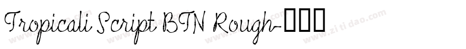 Tropicali Script BTN Rough字体转换